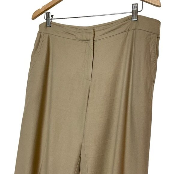 Eileen Fisher beige tan cotton capris casual pants size M - Picture 5 of 11